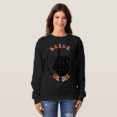 Braut oder stirb Retro Halloween Junggesellinnenab Sweatshirt (Vorne ganz)