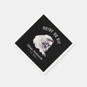 Braut oder stirb Skelett Schädel Halloween Jungges Serviette (Ecke)