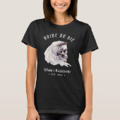Braut oder stirb Skelett Schädel Halloween Jungges T-Shirt (Vorderseite)