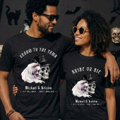 Braut oder stirb Totenkopf Ehefrau Frischvermählte T-Shirt