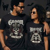 Braut oder stirb Totenkopf Mrs Ehefrau Gothic Hoch T-Shirt
