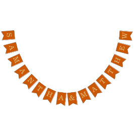 Braut Orange einfache Braut- und Bräutigamen Wimpelkette