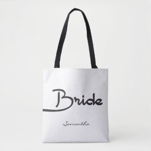 Braut, Personalisierter Name, Schriftzug Tasche