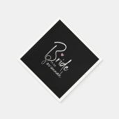 Braut | Personalisierter Name Serviette (Ecke)