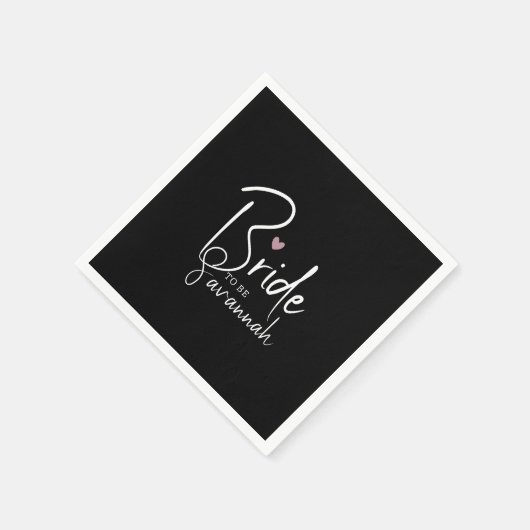 Braut | Personalisierter Name Serviette (Ecke)