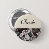 Braut, Pflaume, Blume Button (Vorne & Hinten)