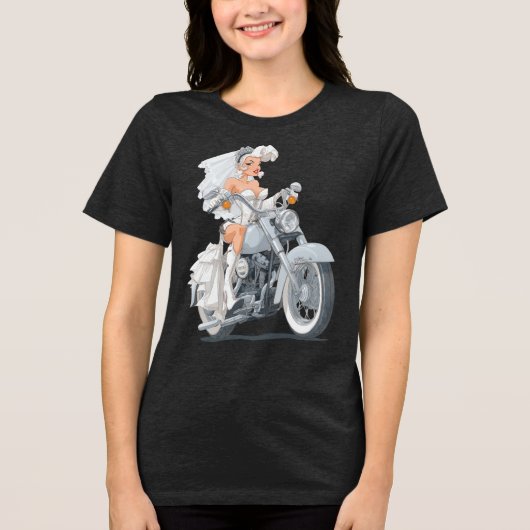 Braut Reiter Tri-Blend Shirt (Vorderseite)