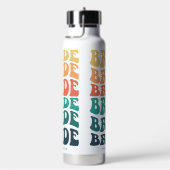 Braut Retro Text Regenbogen Custom Trinkflasche (rechts)