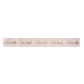 Braut Rosa Goldmuster elegant Satinband (Vorderseite)