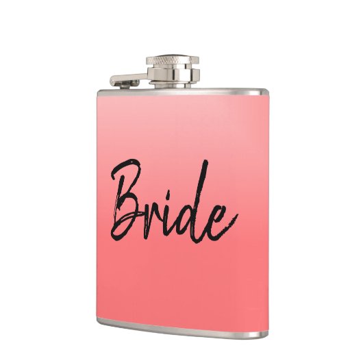 Braut Rosa und Schwarz Flachmann (Links)