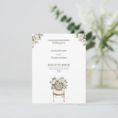 Braut-Rosen-Hochzeitsempfang Einladung (Stehend Vorderseite)