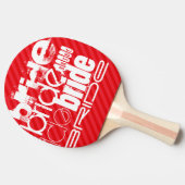 Braut; Rote Streifen Tischtennis Schläger (Seitenansicht)