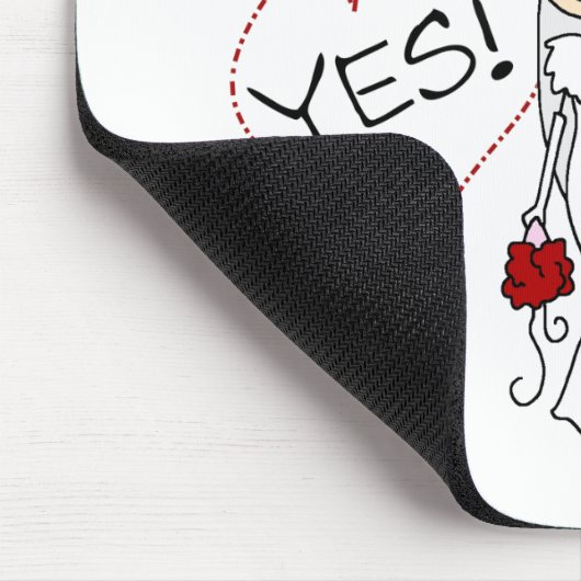 Braut sagt ja mousepad (Ecke)