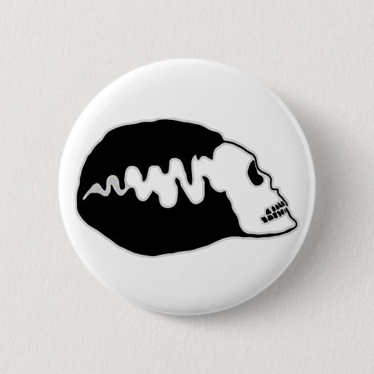 Braut-Schädel Button (Vorderseite)