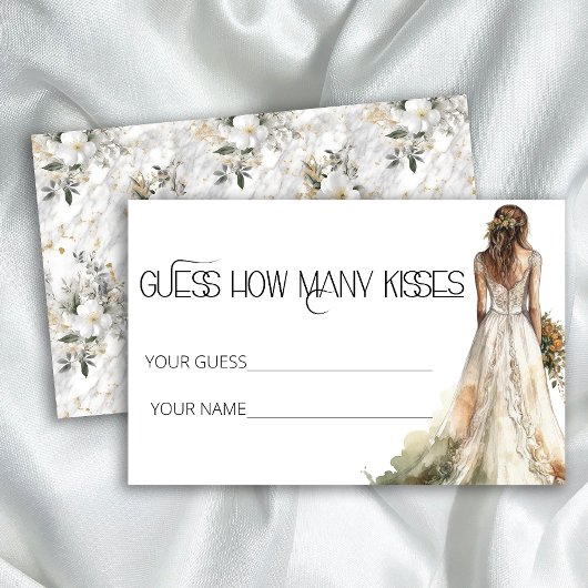 Braut schätzen, wie viele Küsse Bridgame Briefpapier