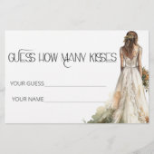 Braut schätzen, wie viele Küsse Bridgame Briefpapier (Vorderseite)