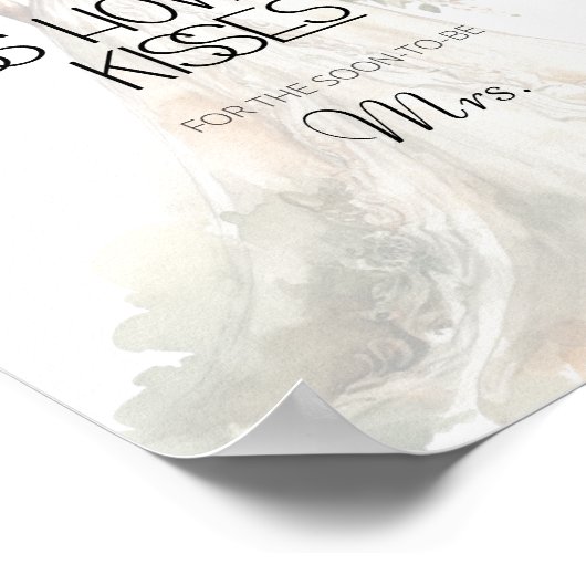 Braut schätzen, wie viele Küsse Bridgame Poster (Ecke)