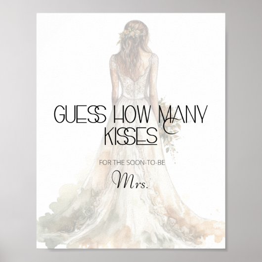 Braut schätzen, wie viele Küsse Bridgame Poster (Vorne)