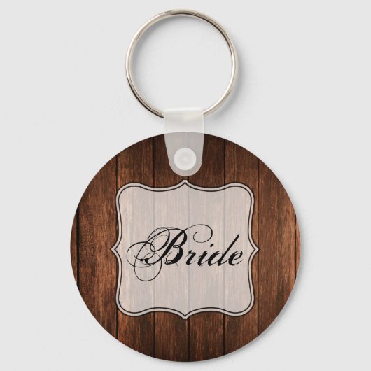 Braut Schlüsselketten Holz Land rustikal Schlüsselanhänger (Vorderseite)