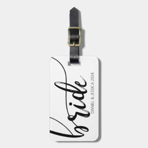 Braut-Script Elegant Minimalistische Namen Gepäcka Gepäckanhänger