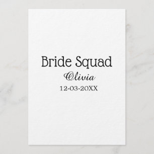 Braut Squad Brautjungfer Name Junggesellinnenabsch Einladung