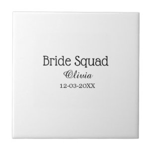 Braut Squad Brautjungfer Name Junggesellinnenabsch Fliese