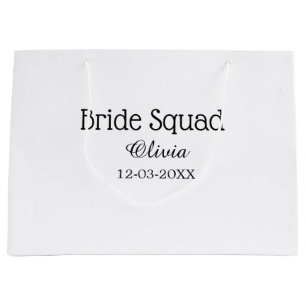 Braut Squad Brautjungfer Name Junggesellinnenabsch Große Geschenktüte