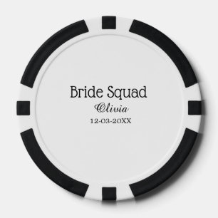 Braut Squad Brautjungfer Name Junggesellinnenabsch Pokerchips