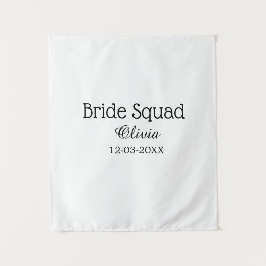 Braut Squad Brautjungfer Name Junggesellinnenabsch Wandteppich (Vorderseite)