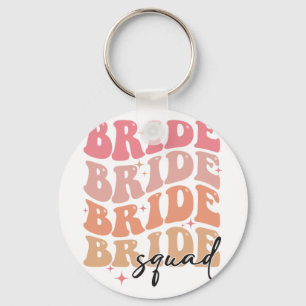 Braut-Squad Groovy-Thema-Bridal-Shower-Junggeselli Schlüsselanhänger