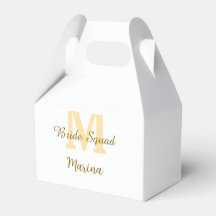 Braut-Squad-Monogramm goldene Brautparty einfach