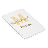 Braut-Squad-Monogramm goldene Brautparty einfach Magnet (Rechte Seite)