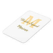 Braut-Squad-Monogramm goldene Brautparty einfach Magnet (Linke Seite)