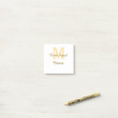 Braut-Squad-Monogramm goldene Brautparty einfach  Post-it Klebezettel (Auf Schreibtisch)