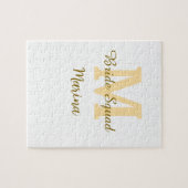 Braut-Squad-Monogramm goldene Brautparty einfach Puzzle (Horizontal)