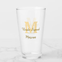 Braut-Squad-Monogramm goldene Hochzeitsparty einfa