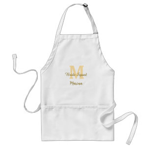 Braut-Squad-Monogramm goldene Hochzeitsparty einfa Schürze
