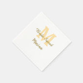 Braut-Squad-Monogramm goldene Hochzeitsparty einfa Serviette (Ecke)