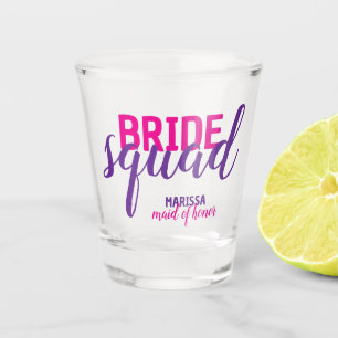Braut-Squad novelty rosa Schrift Junggesellinnenab Schnapsglas