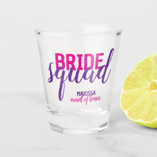 Braut-Squad novelty rosa Schrift Junggesellinnenab Schnapsglas