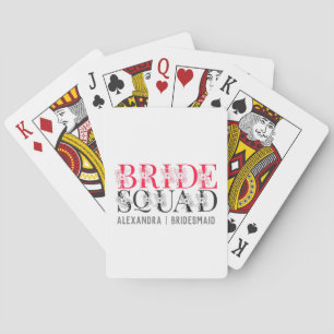 Braut-Squad Rosa Junggesellinnenabschied Brautju Spielkarten