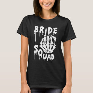 Braut-Squad Skelett Hand Lustiger Halloween Jungge T-Shirt