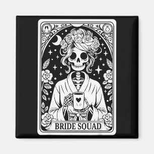 Braut-Squad-Skelett-Hochzeit-Junggesellinnenabschi Magnet