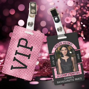 Braut-Squad VIP-Fotobadge Junggesellinnenabschied Ausweis