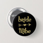 Braut-Stamm-Brautjungfernfrauen Button (Vorne & Hinten)