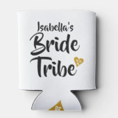 Braut-Stamm-Golddatums-Herz personalisiert Dosenkühler (Rückseite)