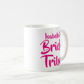 Braut-Stamm-Golddatums-Herz personalisiert Kaffeetasse (VorderseiteRechts)