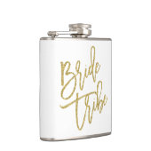 Braut-Stamm-GoldGlitzer-Skript Flachmann (Rechts)