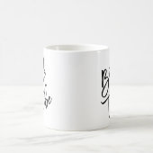 Braut-Stamm-Schwarz-Skript Kaffeetasse (Mittel)