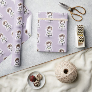 Braut-Stock-Figur in Sneakern Geschenkpapier